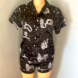 Final Sale-Tattoo Print PJ Set
